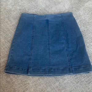 Tight denim skirt